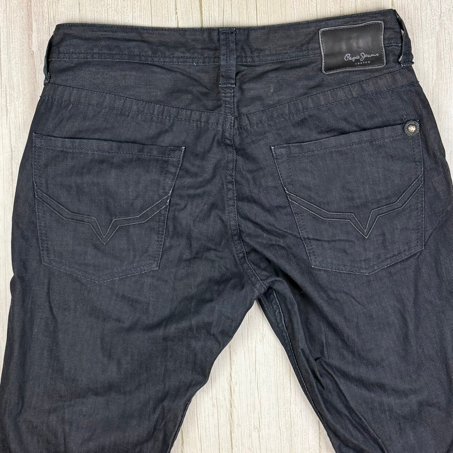 Pepe London Mens Regular Fit 'Cash' Black Jeans- Size 32R