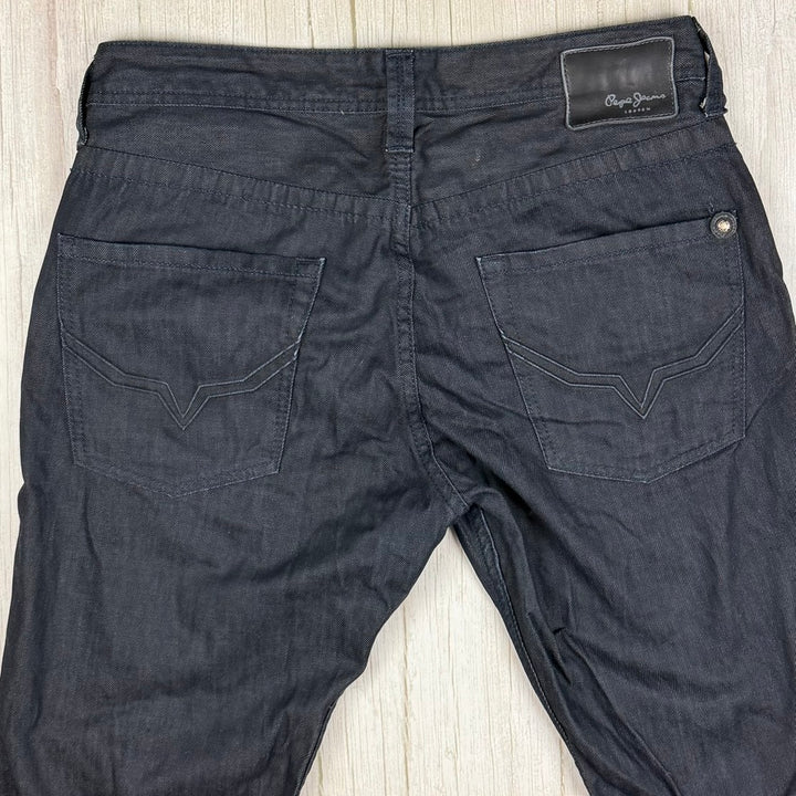 Pepe London Mens Regular Fit 'Cash' Black Jeans- Size 32R