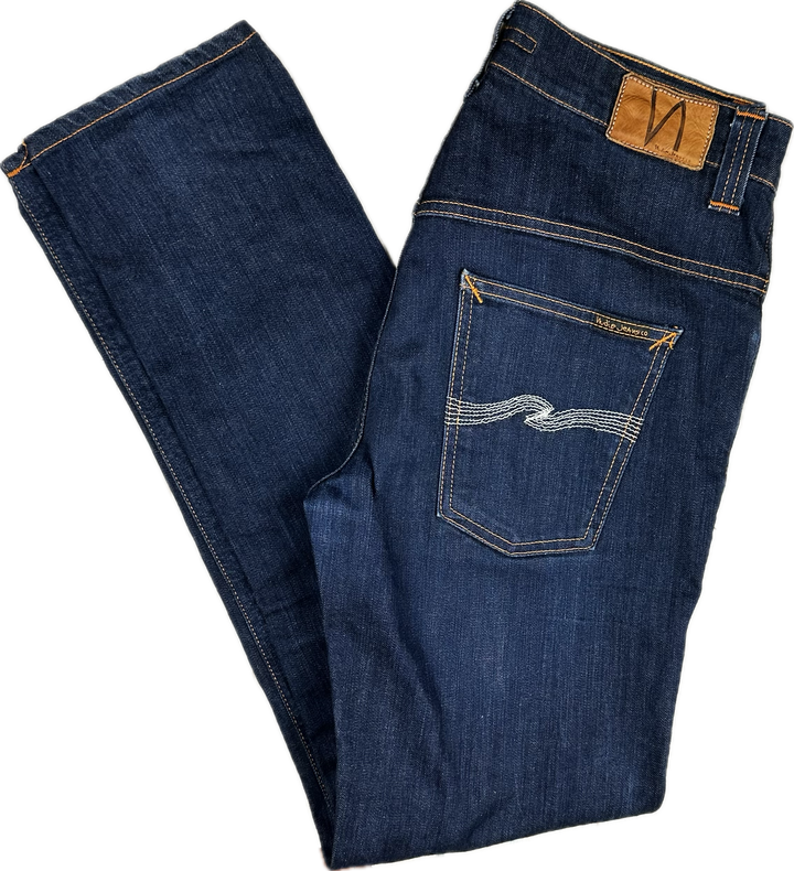 Nudie Jeans Co. 'Thin Finn' Men's Dry Ecru Embo - Size 33/32