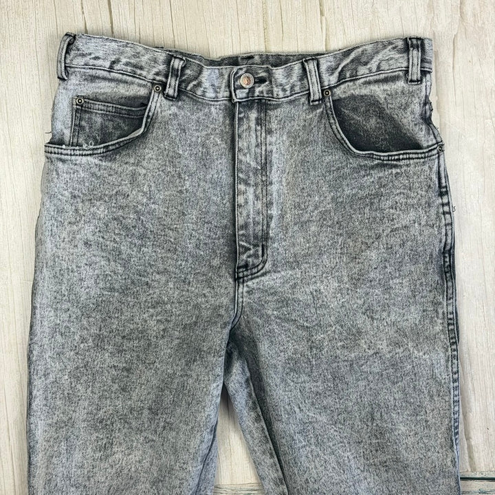 1980's Pioneer Acid Wash Slim Fit Jeans- Suit Size 34"