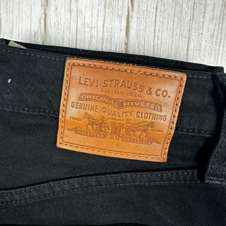 Levis Ladies Black ‘Ribcage Straight’ Jeans  - Size 24S