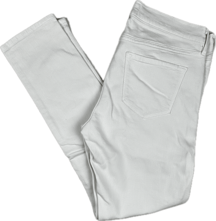 Frame Denim 'Le Garcon' White Tapered Fit Jeans-Size 27 - Jean Pool