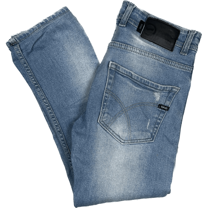 GAS Italian Mens 'Vegas' Slim Fit Denim Jeans -Size 30 Crop - Jean Pool