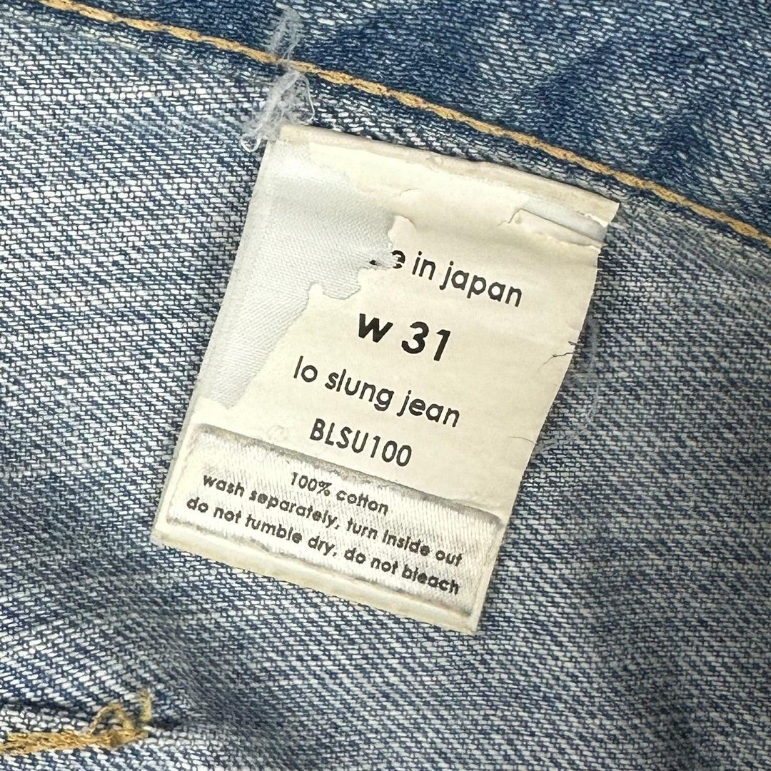Bassike Made in Japan Super Lo Slung Jean -Size 31