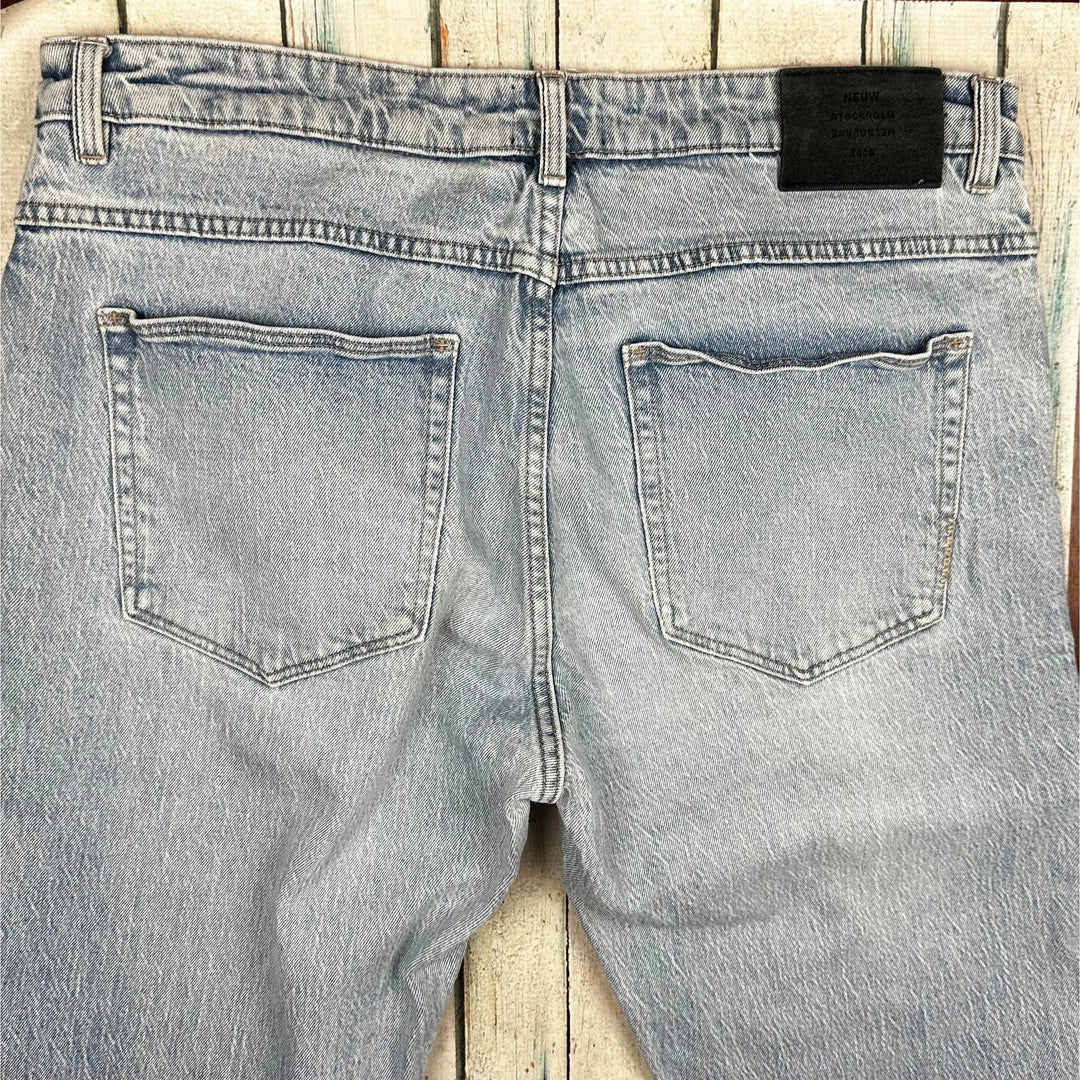 NEUW Mens 'Studio Baggy' Crop Denim Jeans - Size 36/28 - Jean Pool