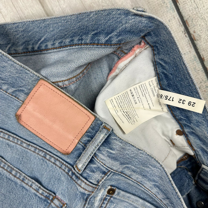 Acne Studios '1991 Toj' Light Blue Trash Unisex Jeans - Size 29/32