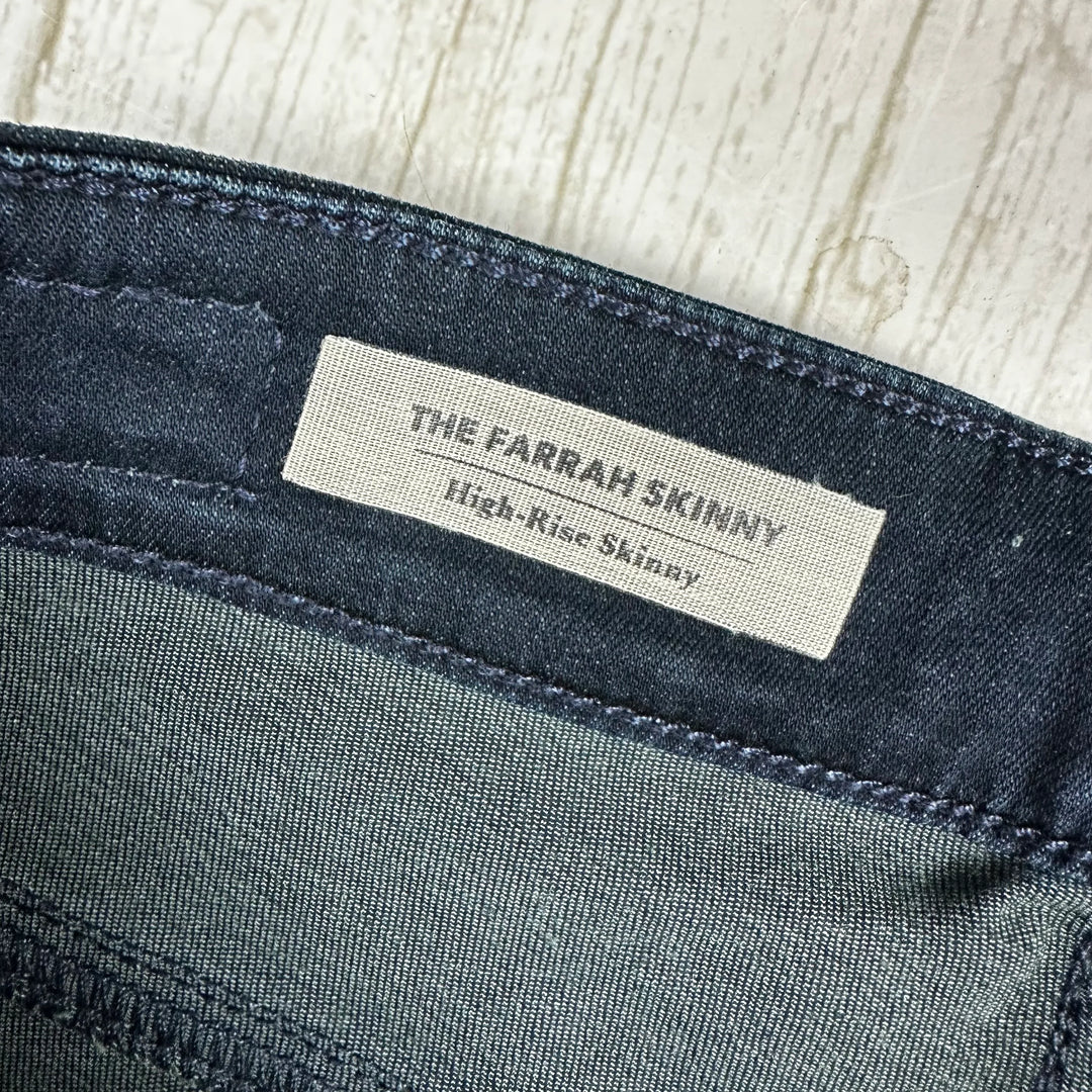 AG Adriano Goldschmied 'The Farrah' High Rise Skinny Jeans- Size 27R
