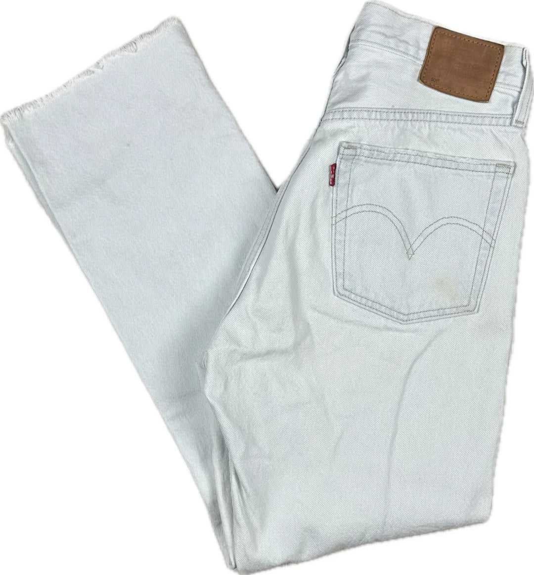 Levis Premium 501s Classic Ladies Denim Ankle Jeans -Size 27/28