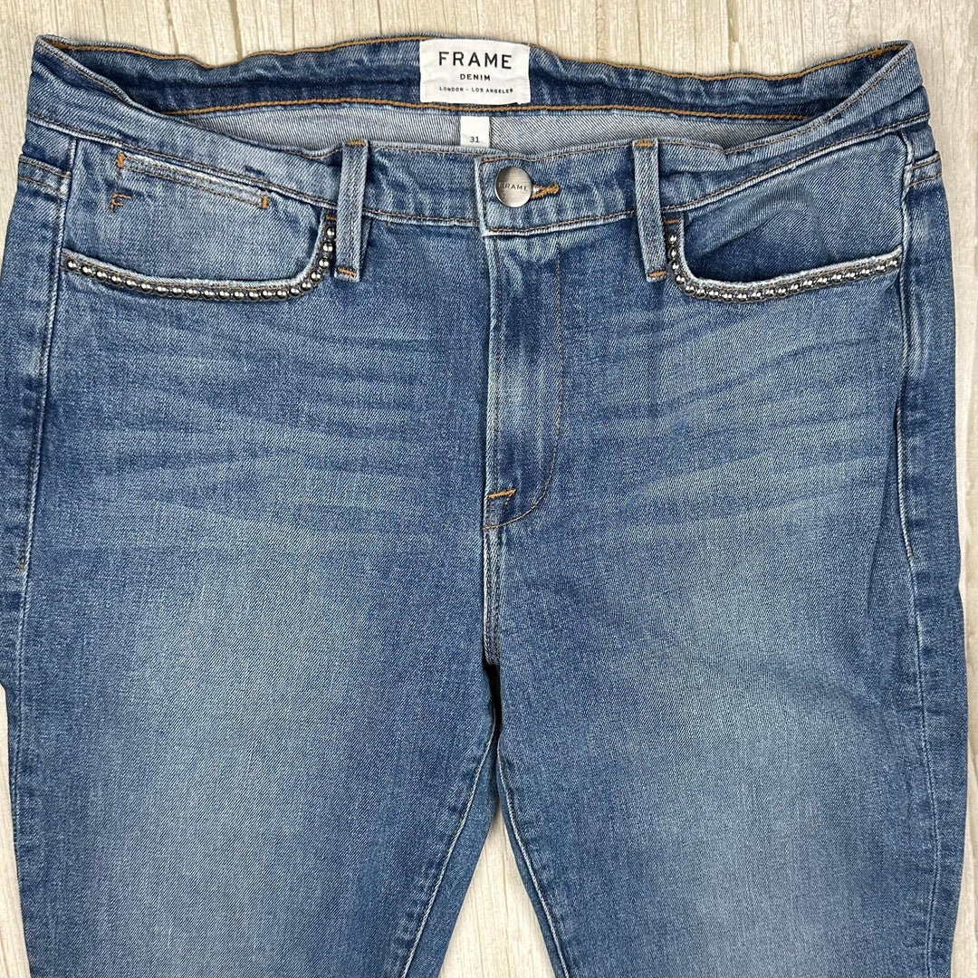 Frame Denim 'Le High Straight' Anstee Studded Jeans -Size 31