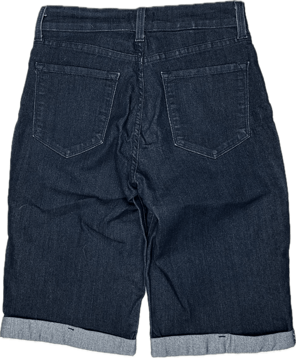 NYDJ - Lift & Tuck Blue Long Cuffed Shorts -Size 0US suit 6AU - Jean Pool