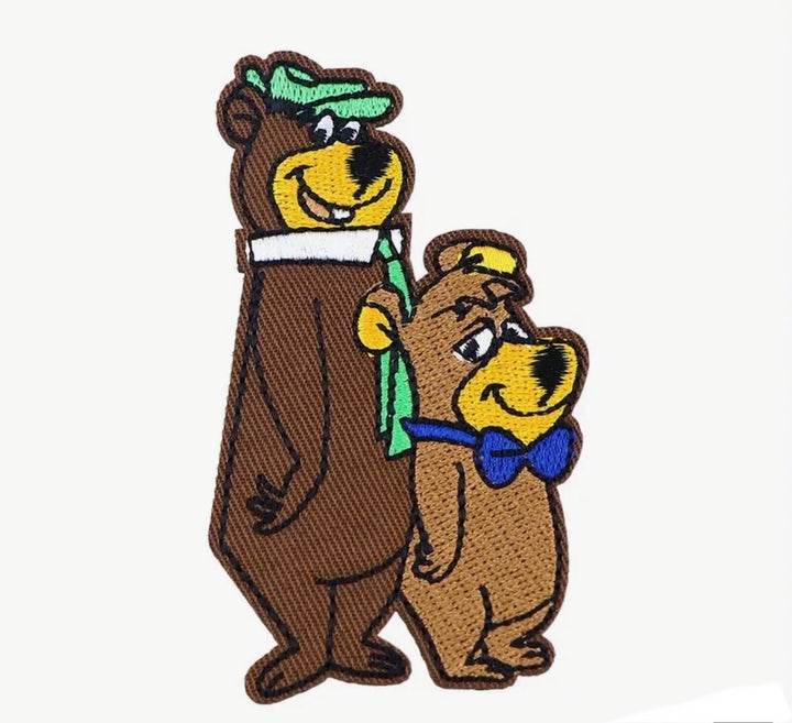 Yogi & Boo Boo Bear-  Embroidered Iron On Patch
