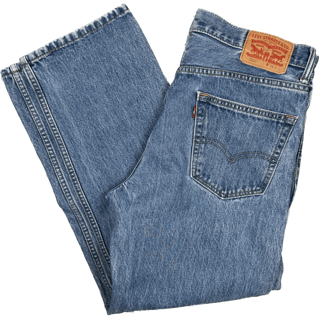Levis 550 Relaxed Fit Denim Jeans -Size 34/30 - Jean Pool