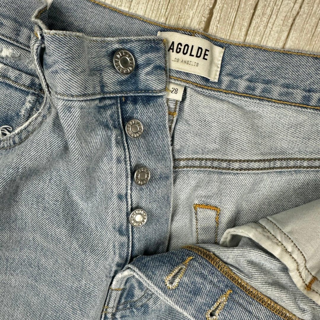 AGOLDE 'Parker Long' Boyfriend Denim Shorts- Size 28