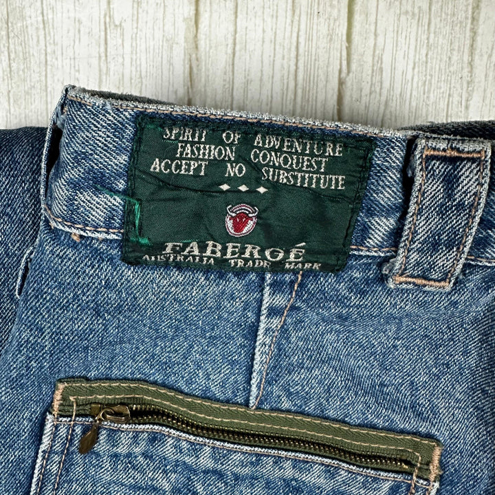 Fabergé Vintage 1980's High Waist Baggies Jeans- Suit Size 8/9