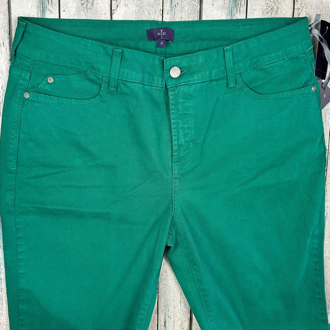 NWT - NYDJ 'Alisha' Fitted Ankle Jeans in Emerald -Size 12 US or 16 AU - Jean Pool