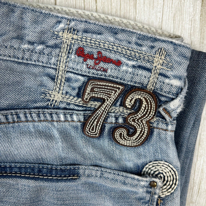 Pepe London Mens 'Havoc' Relaxed Logo Jeans- Size 34