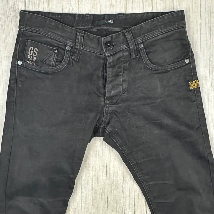 G Star RAW 'Defend Super Slim' Aged Black Jeans -Size 30S