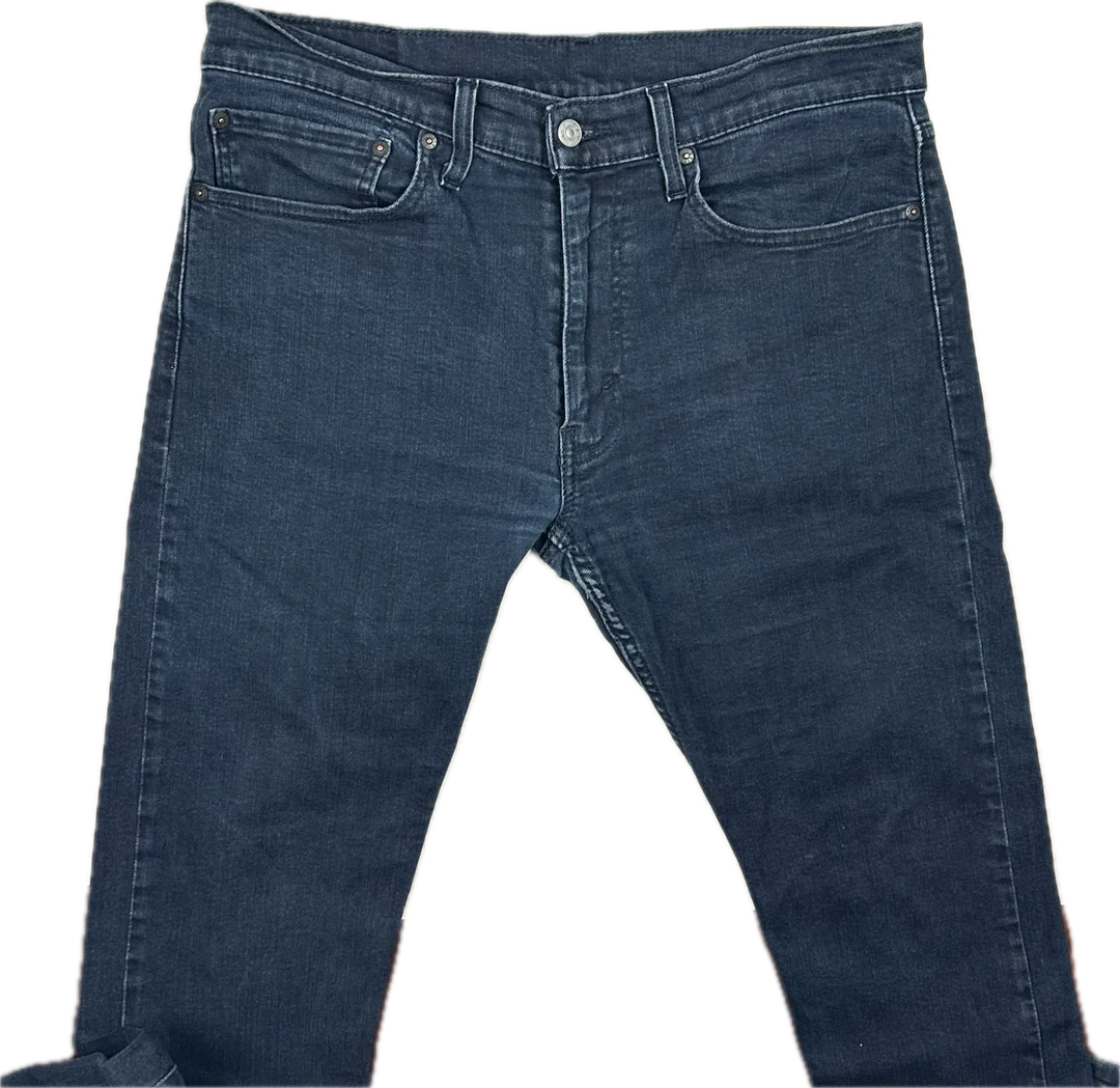 Levis 512 Dark Navy Tapered Mens Jeans - Size 34S
