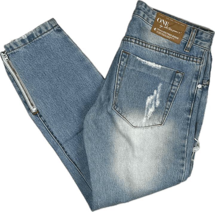 One Teaspoon "Trashed Free Birds" Low Waist Jeans  - Size 25"