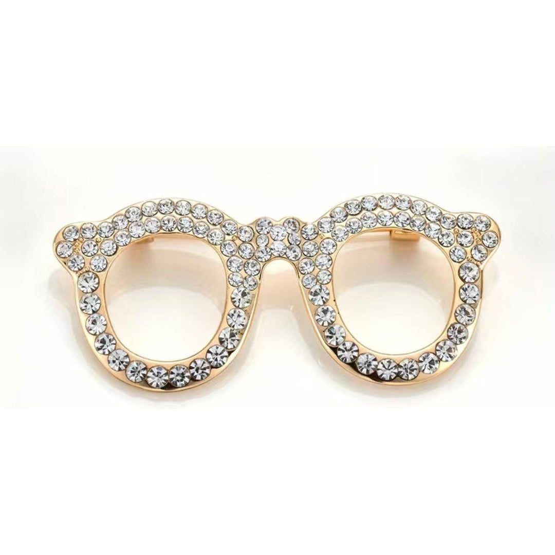 Jewelled Glasses Brooch - Jean Pool