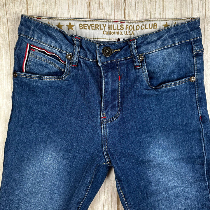 Beverly Hills Polo Club Slim Fit Logo Jeans - Size 10Y