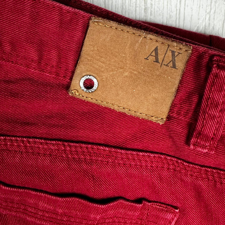 Armani Exchange Low Waist Skinny Red Jeans- Size 2US or 6AU