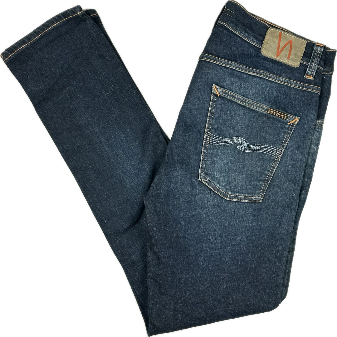 Nudie 'Lean Dean' Endorsed Indigo Organic Cotton Jeans- Size 32/32