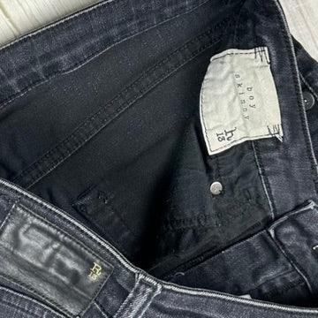 R13 Made in Italy 'Boy Skinny' Washed Black Jeans- Size 28