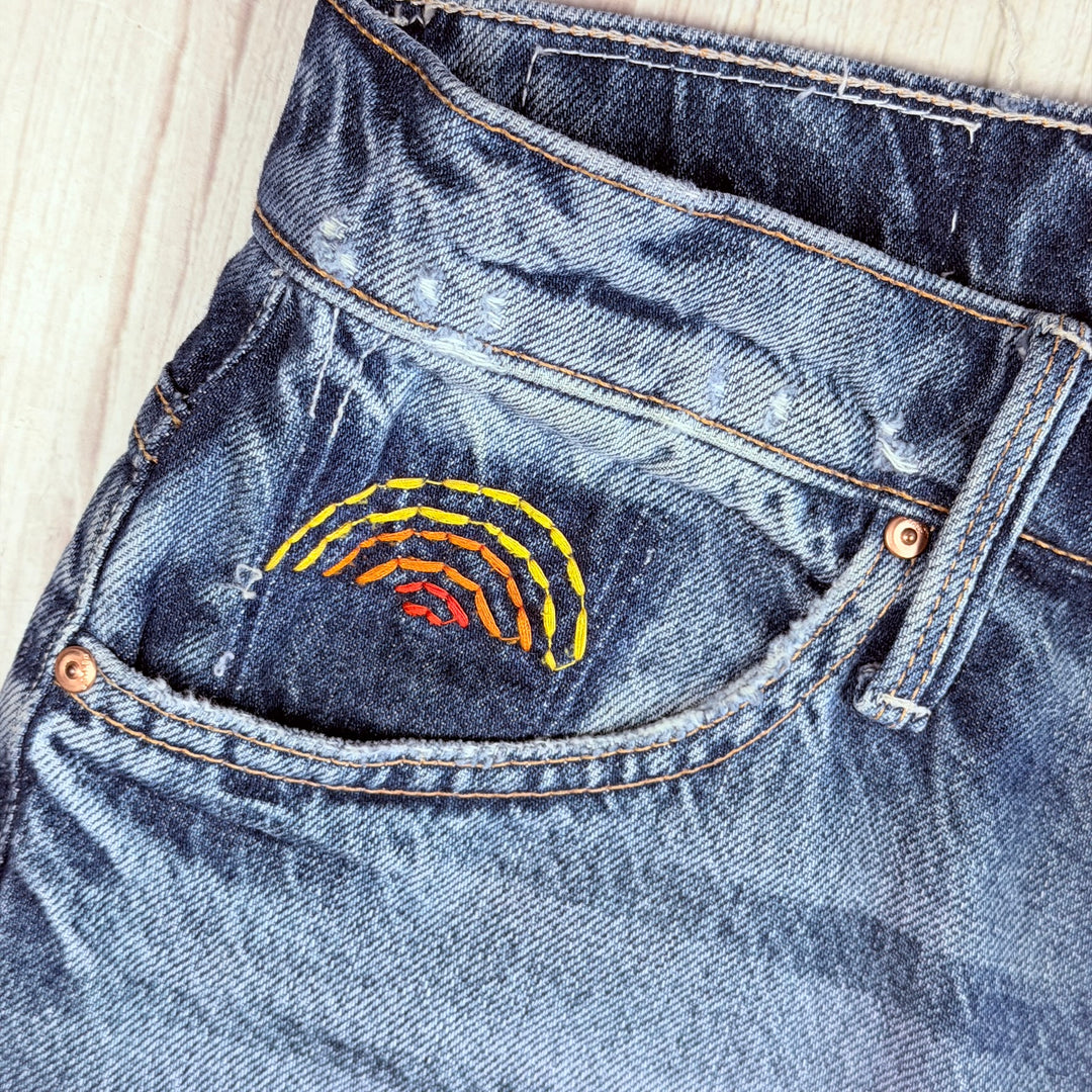 NEW - Mother 'The Tomcat Ankle ' Take Me Even Higher Wash Jeans - Size 29
