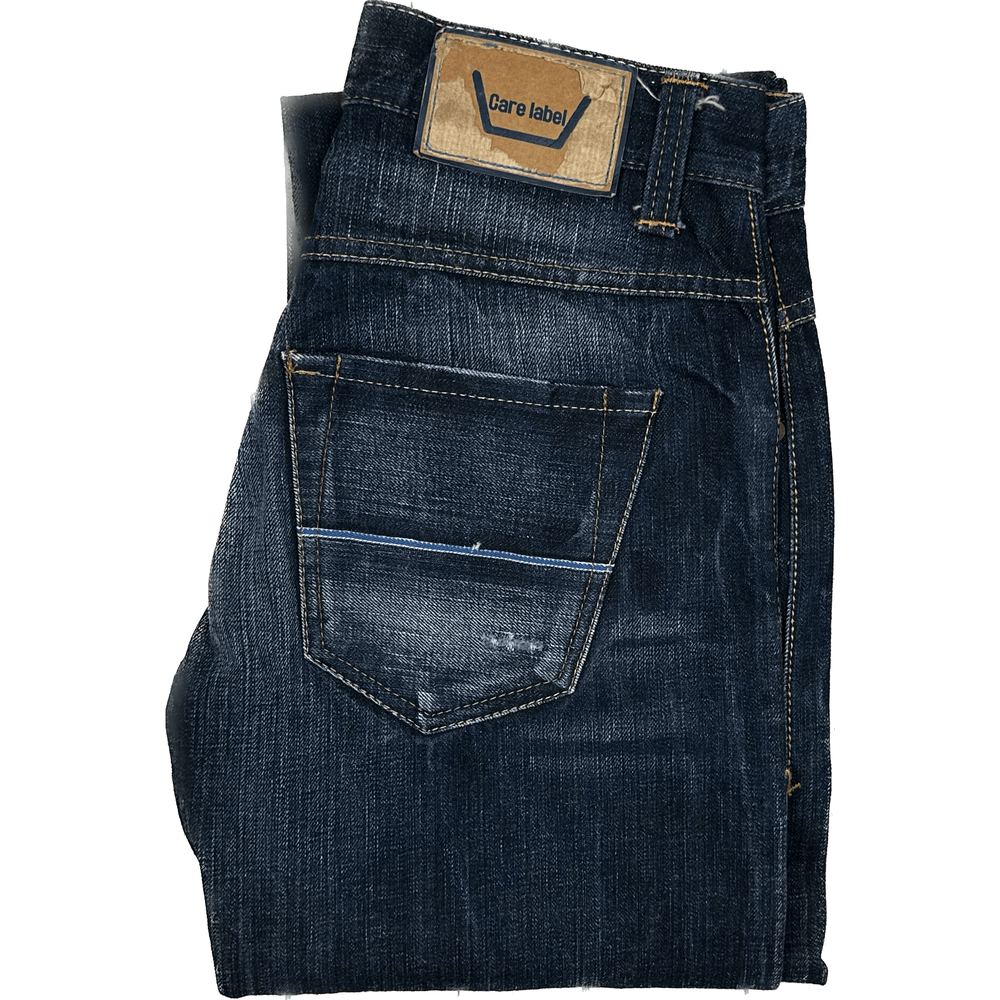 Care Label Italian Slim Straight Denim Jeans -Size 30 - Jean Pool