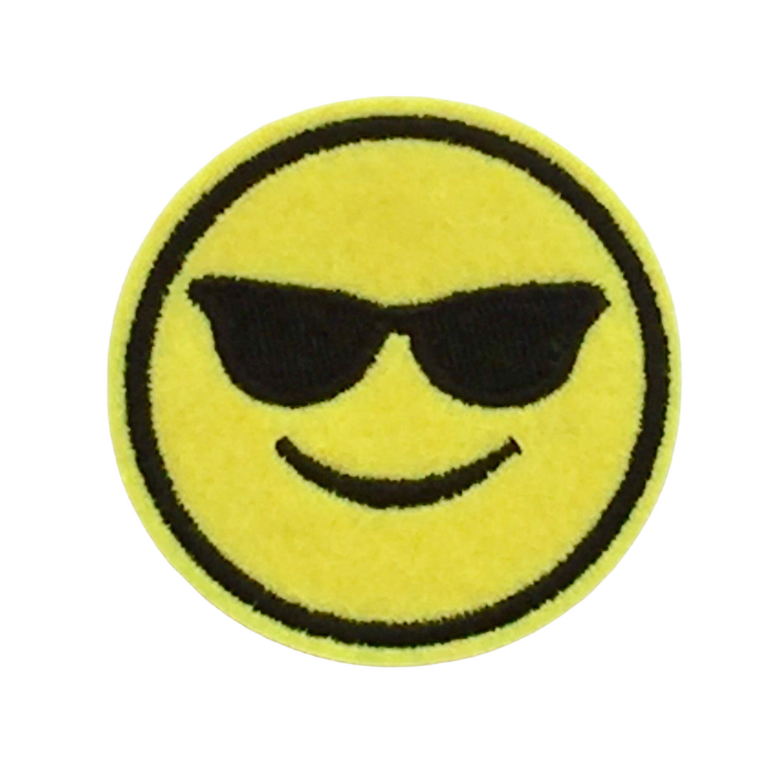 Cool Emoji- Embroidered Cloth Patch