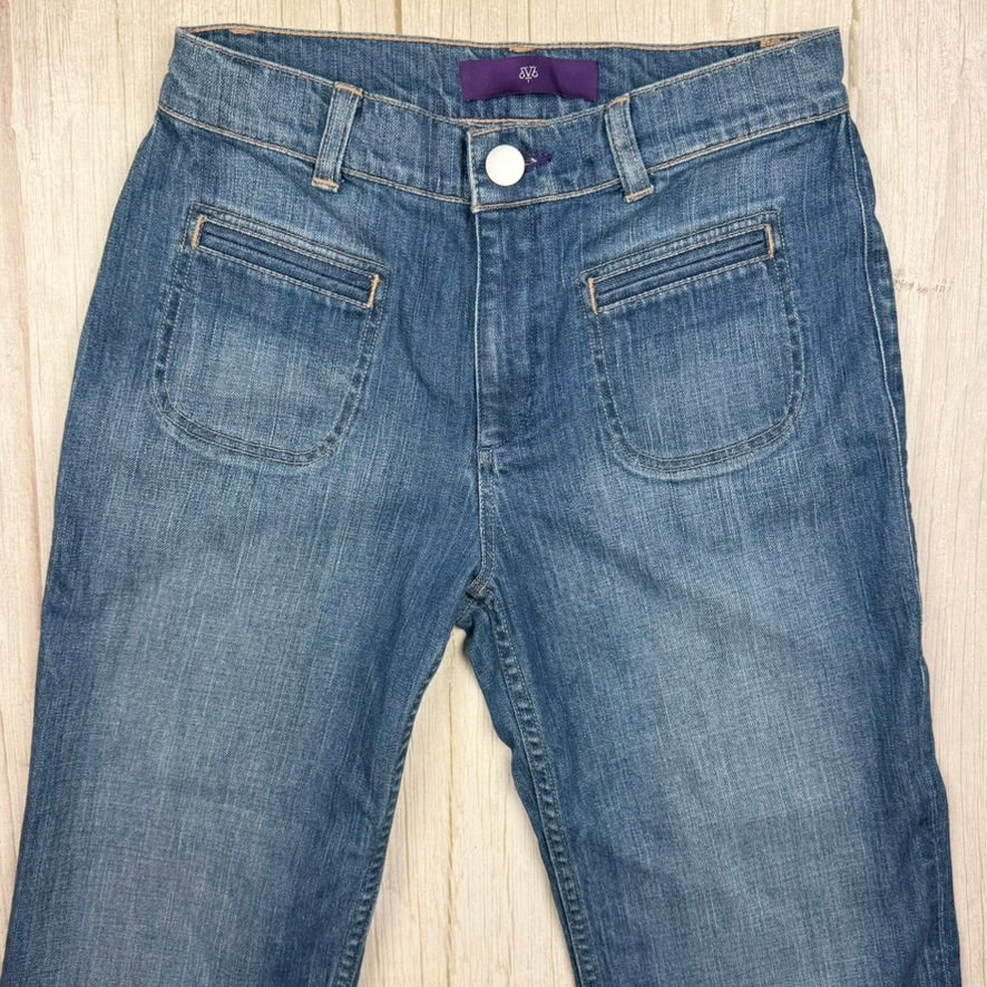 Victoria Beckham DVB Mid Rise Flare Jeans - Size 27/36