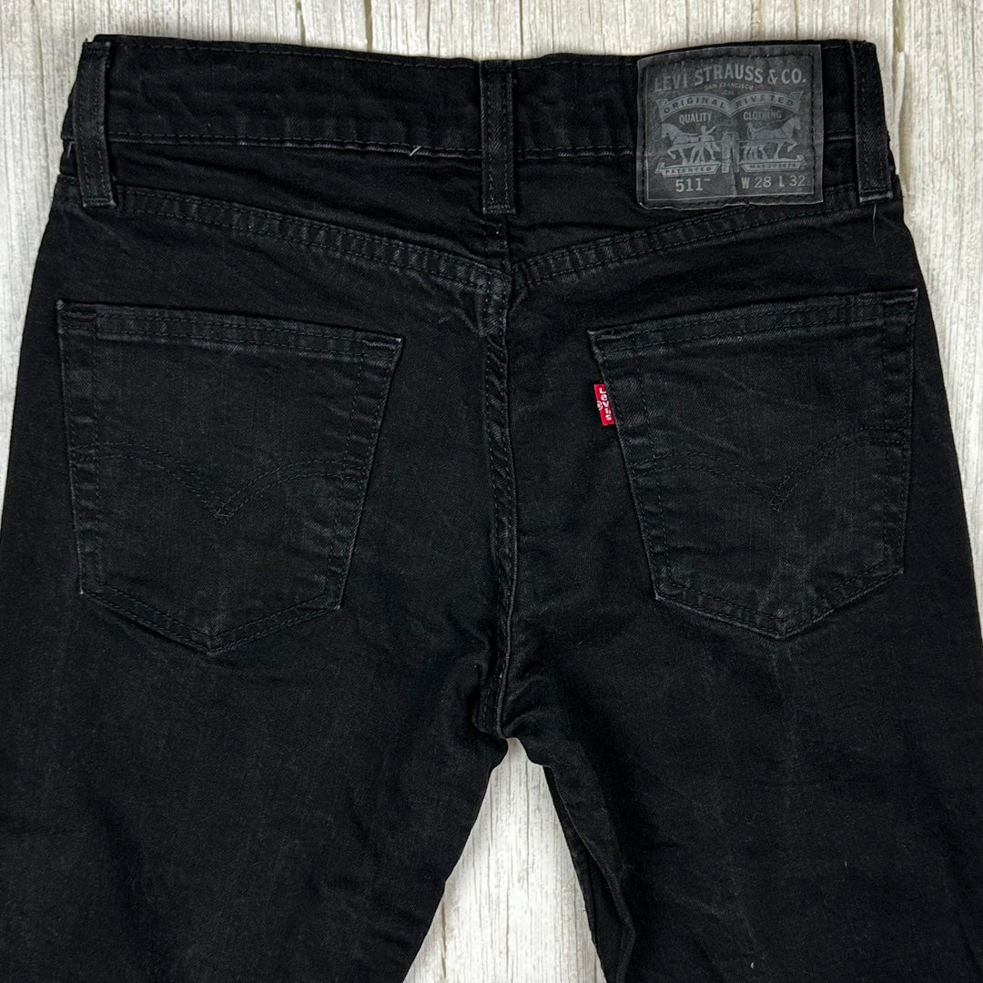 Levis Slim Straight 511 Men's Black Jeans - Size 28/32