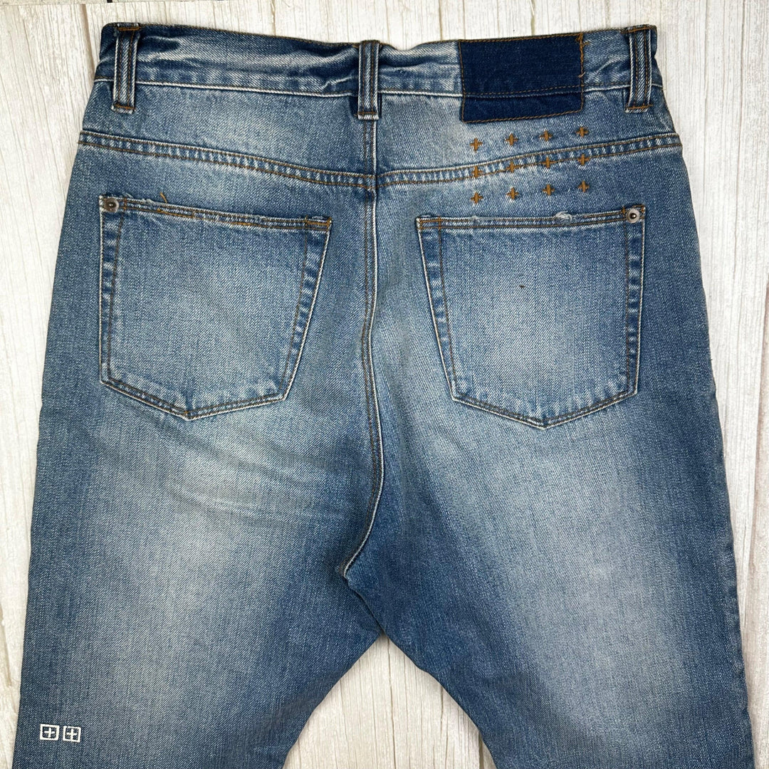 Ksubi 'Pointer' Tapered Leg in Lifetime Blue Wash Jeans- Size 25