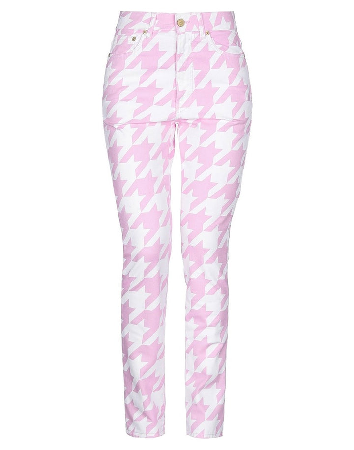 NWT -Chiara Ferragni Pie De Poule Pink Jeans- Size M