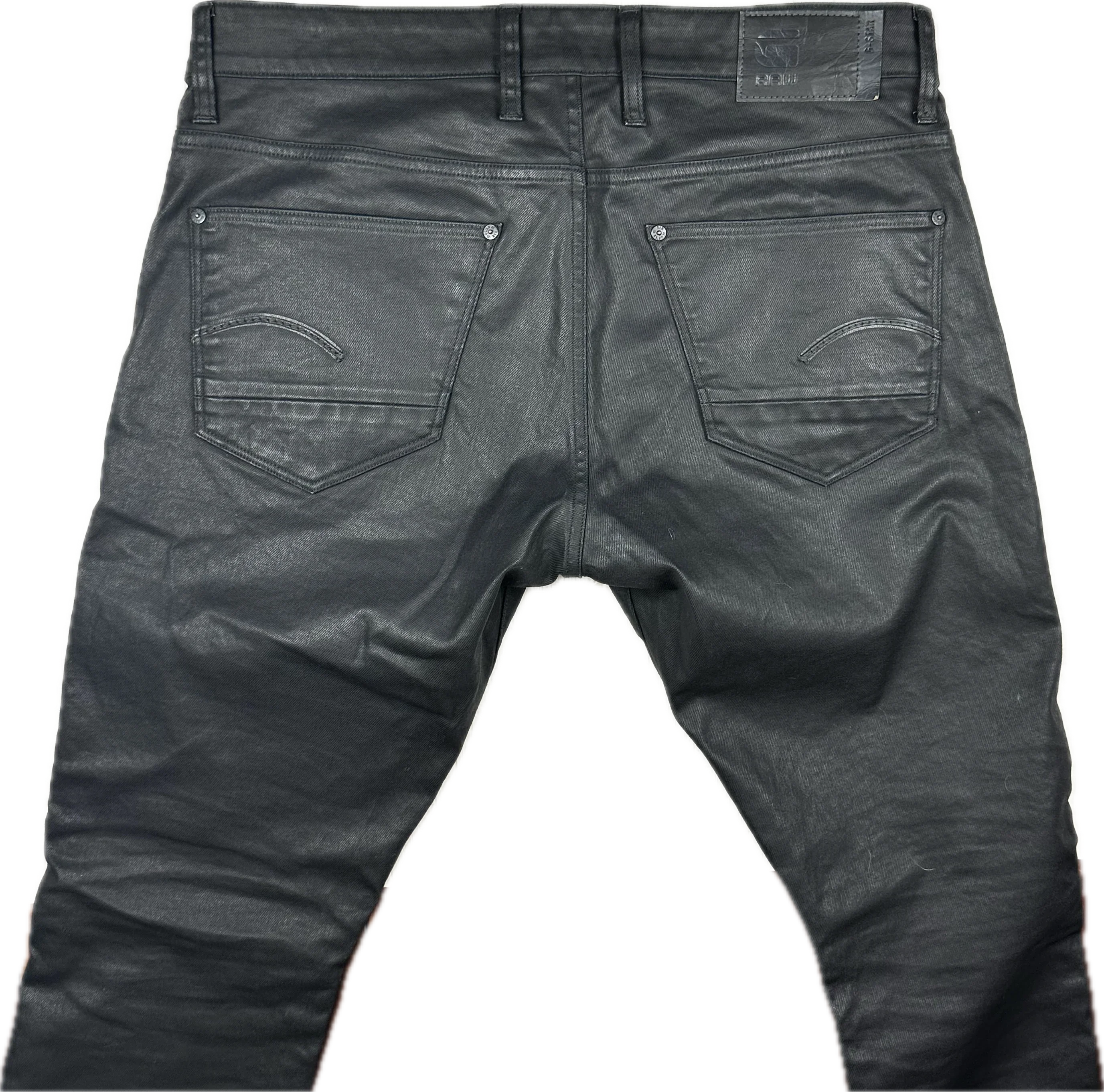G Star Wax Jean Price G Star 'Revend Skinny' Coated Black Stretch