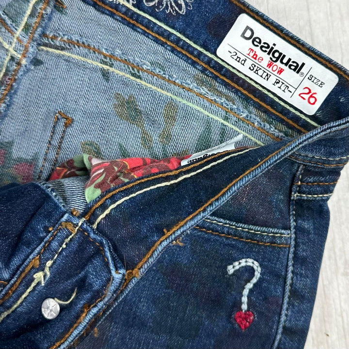 Desigual Ladies 'The Wow' Low Straight Jeans -Size 26 - Jean Pool