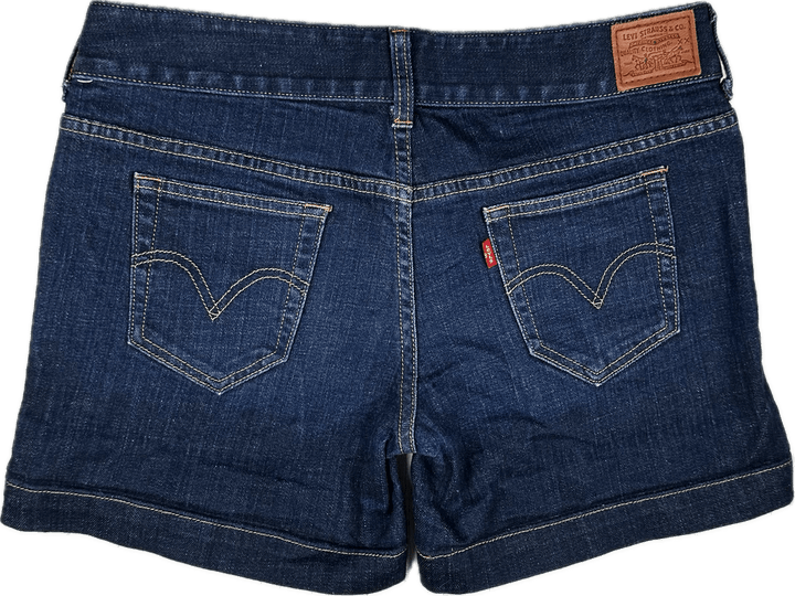 Levis Ladies Denim Boy Leg Shorts - Size 30