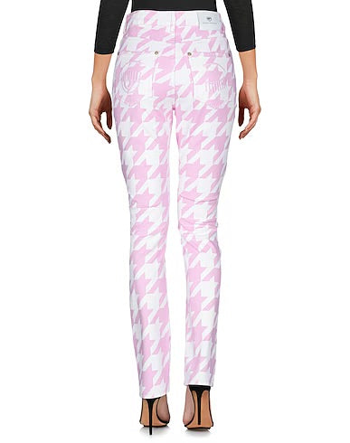 NWT -Chiara Ferragni Pie De Poule Pink Jeans- Size M