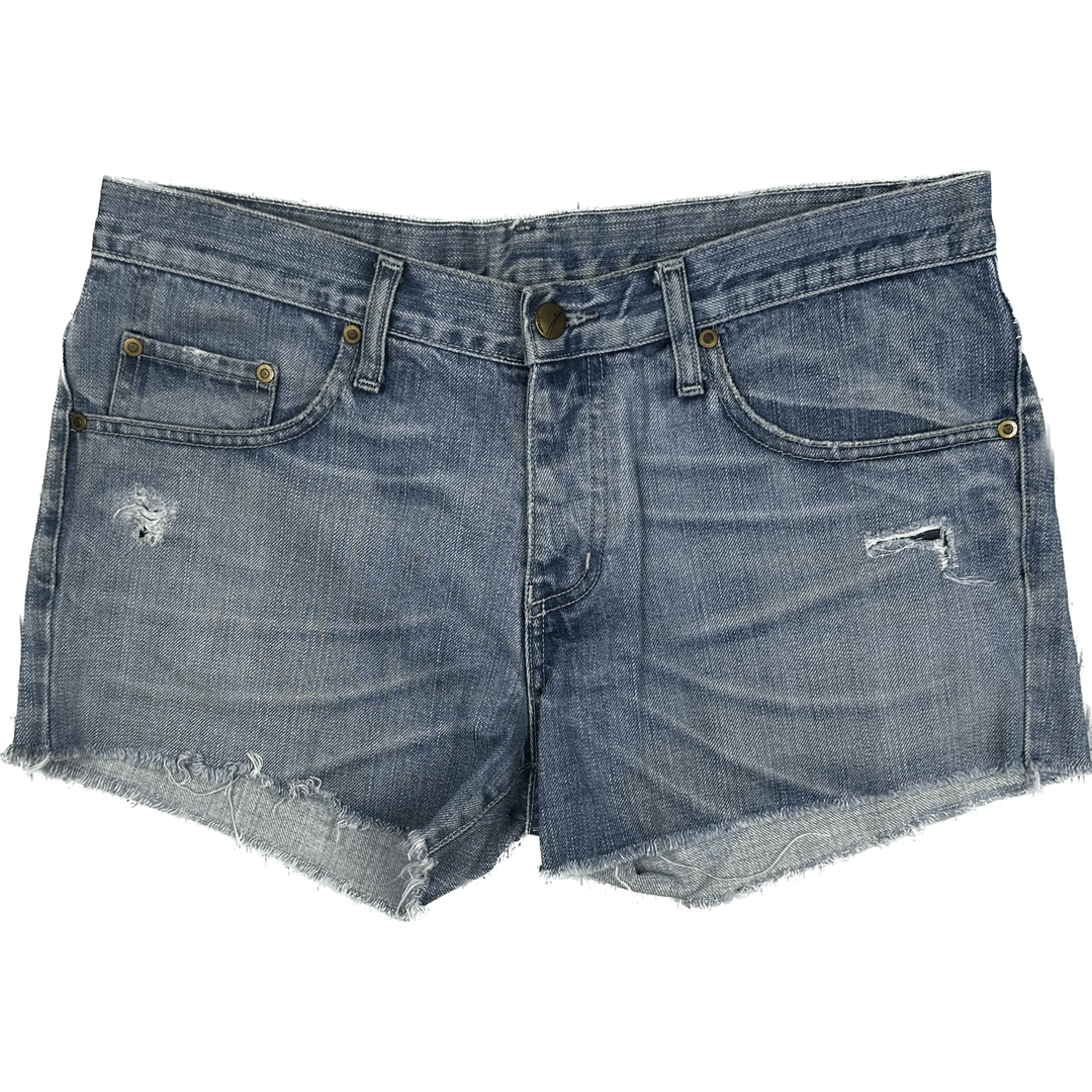 Nobody Distressed Cut Off Denim Shorts - Size 29 - Jean Pool