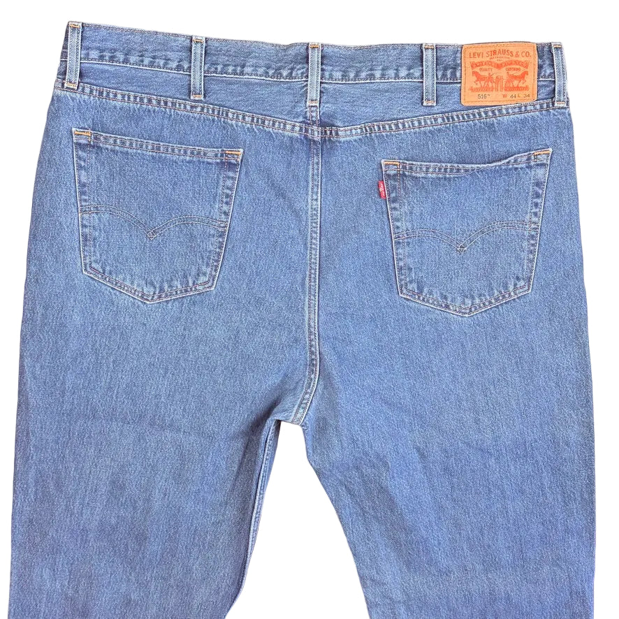 Levis 516 Straight Leg Denim Jeans Big & Tall - Size 44/34