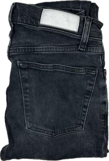 RE/DONE High Rise Ankle Crop Aged Black Jeans -Size 26
