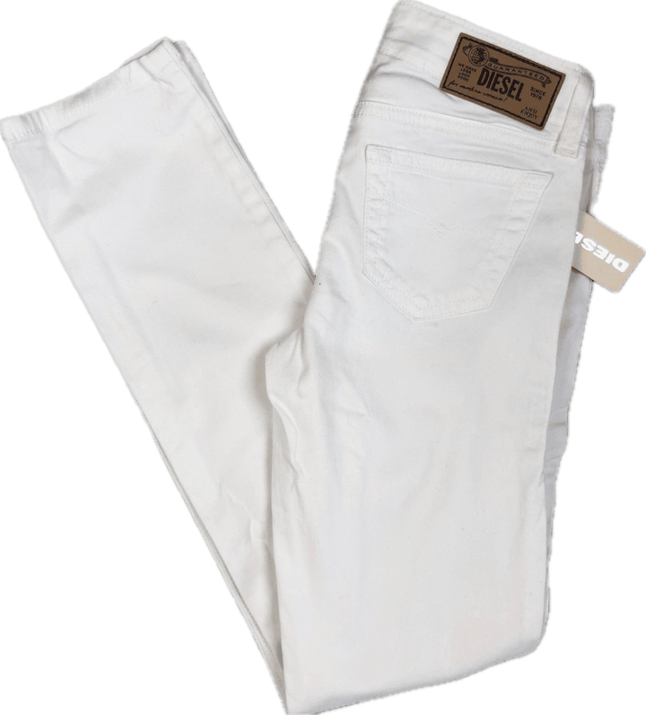 NWT - Diesel 'Speedjegg' Girls White Skinny Jeans - Size 8Y - Jean Pool