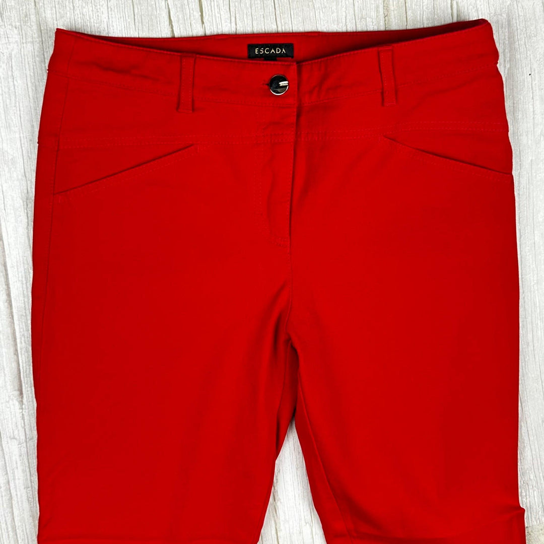 Escada Ladies Red Ankle Jeans - Size 38 Euro or 10 AU - Jean Pool