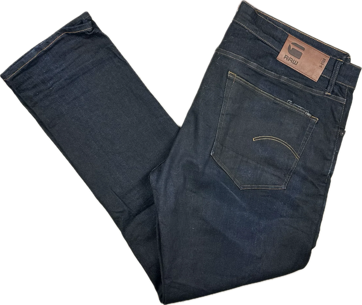 G Star RAW Mens 3301 Regular Tapered Jeans -Size 40/32