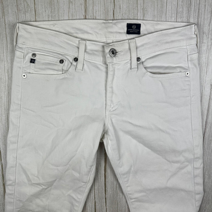 AG Adriano Goldschmied Boyfriend Slim White Jeans - Size 27