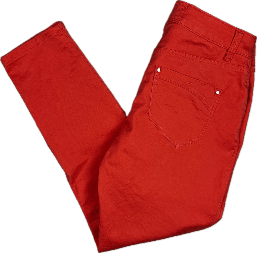 Karen Millen Orange Stretch Skinny Jeans- Size 10 - Jean Pool
