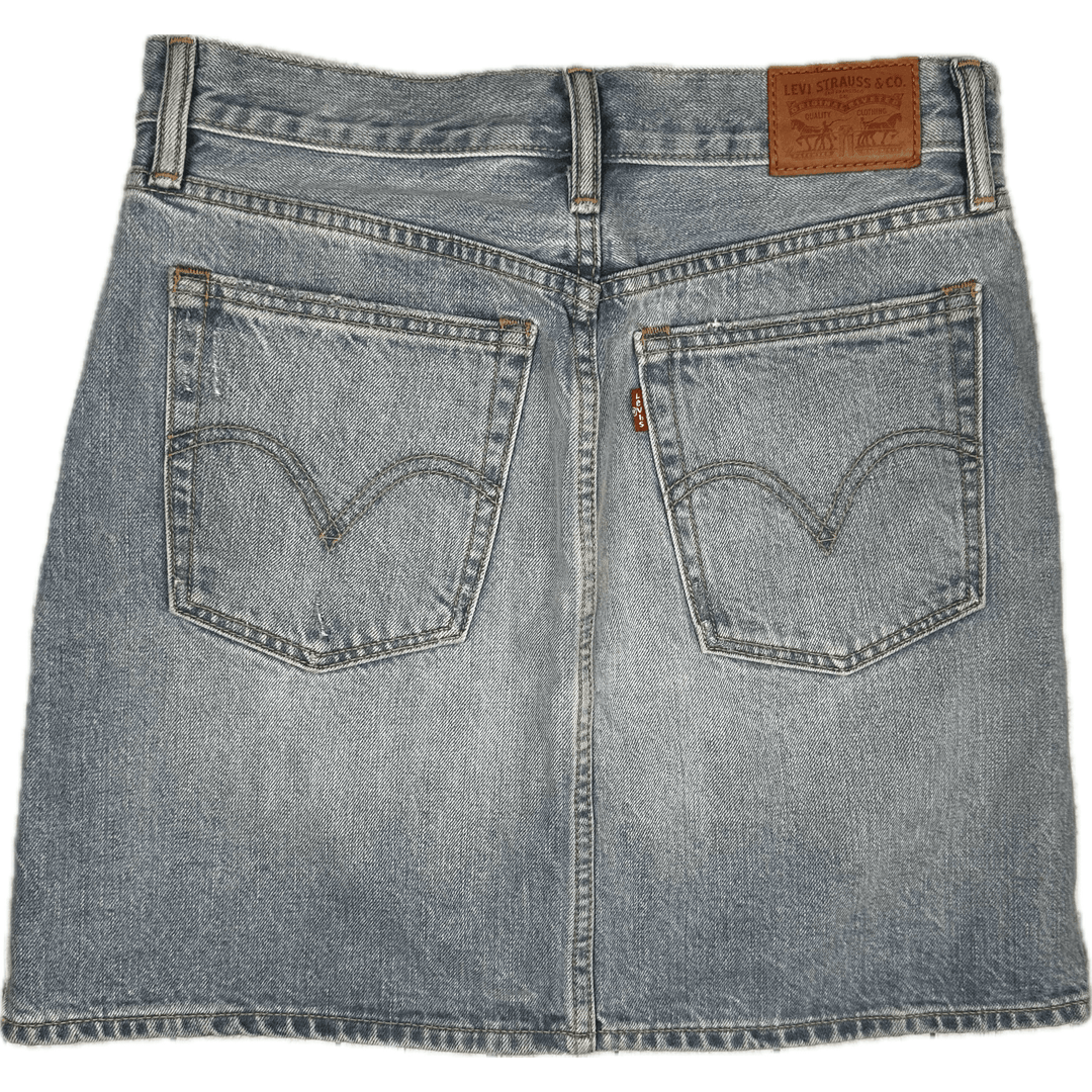 Levis Light Wash Classic Denim Skirt - Size 26 - Jean Pool