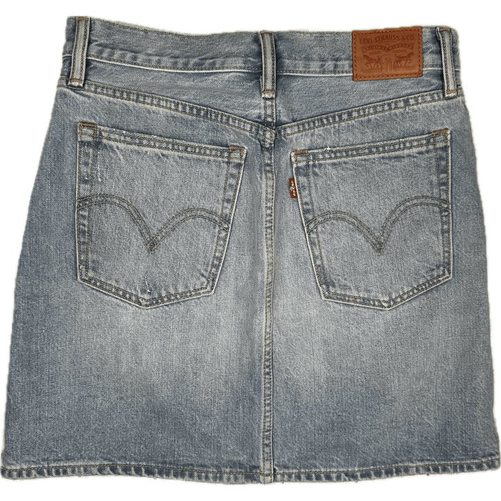 Levis Light Wash Classic Denim Skirt - Size 26 - Jean Pool
