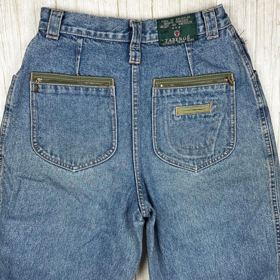 Fabergé Vintage 1980's High Waist Baggies Jeans- Suit Size 8/9